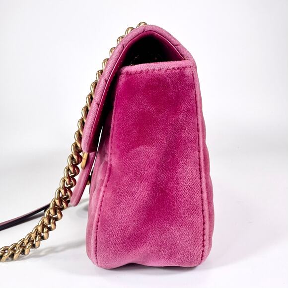 Gucci GG Marmont Velvet Matelasse Small Shoulder Bag - Picture 5 of 15